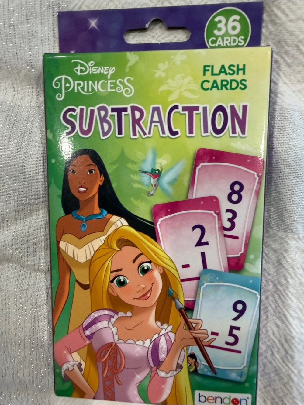 Disney Princess Flash Card Sets - Purple, Green, Teal, Orange